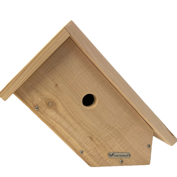 Slanted Nesting Bird Box suitable for installing a wildlife camera