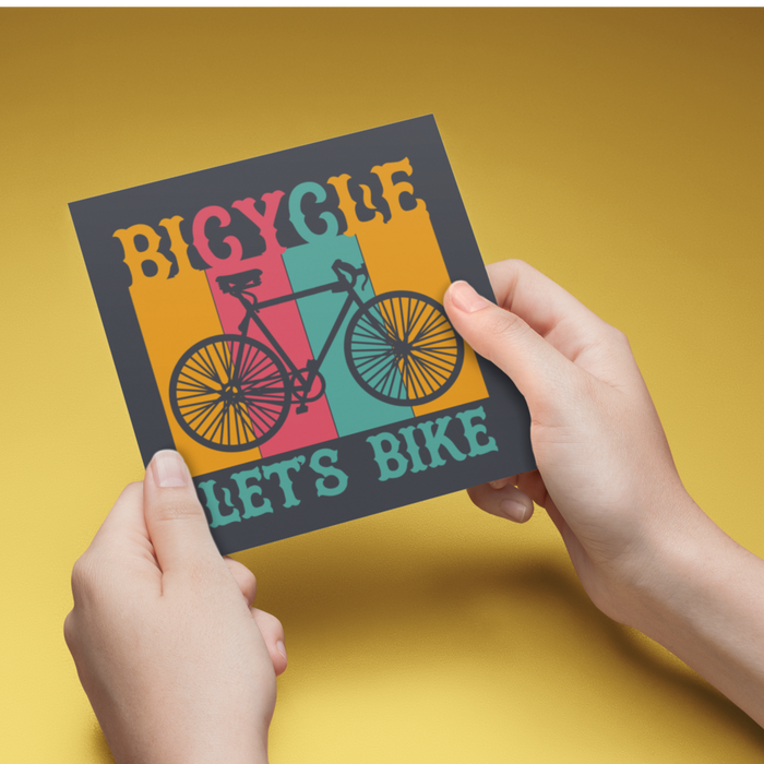 Bicycle Let's Bike Greeting Card