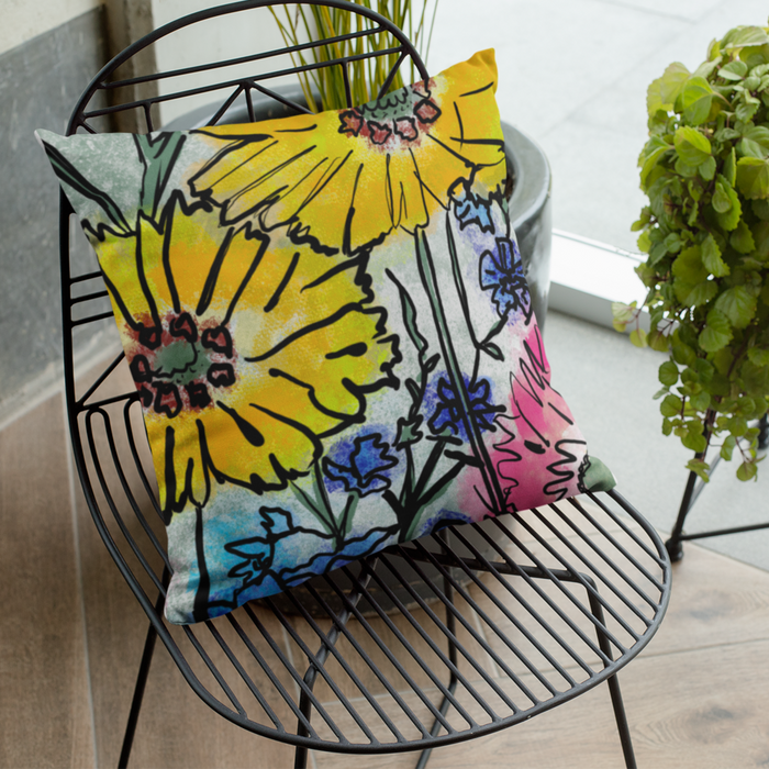 Bright Floral Cushion