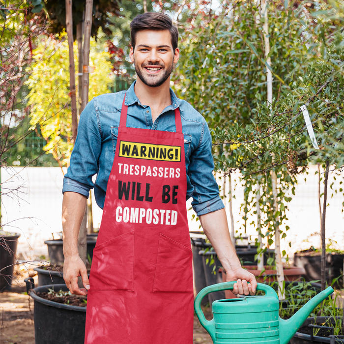 Warning Trespassers Will Be Composted Apron