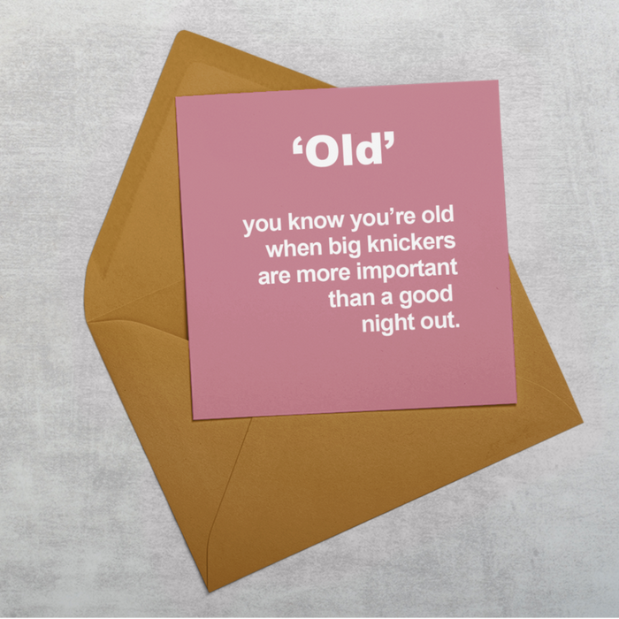Old Age Greeting Card