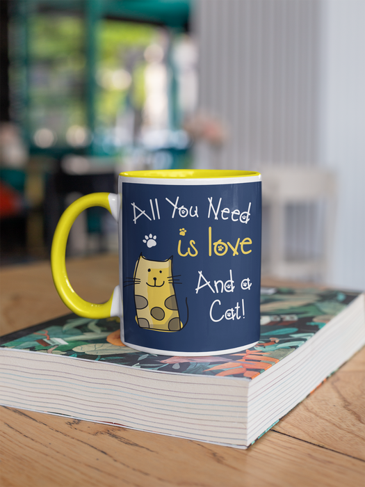 All you need is love and a cat Mug