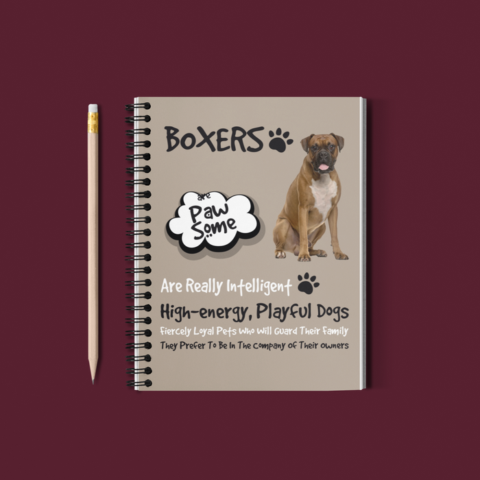 Boxer Dog Notebook A5