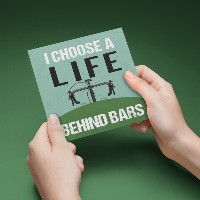 I choose a life behind bars Greeting Card