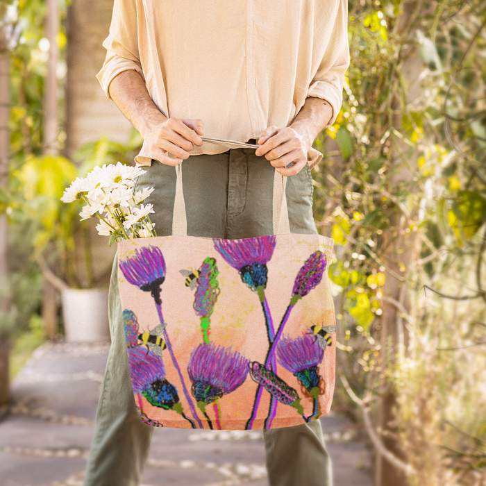 Bee and Thistle Tote Bag