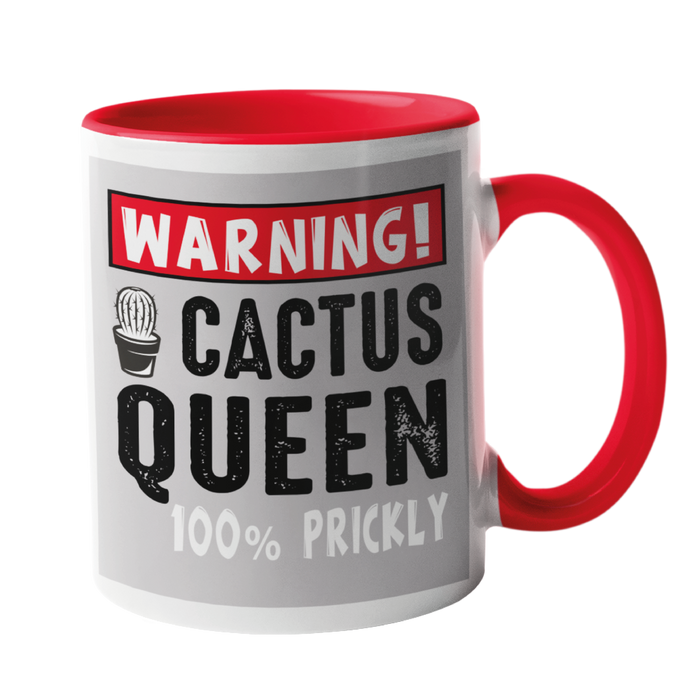 Cactus Queen, 100% Prickly, Gardening Mug