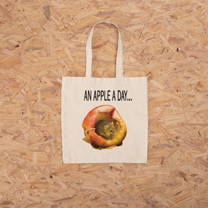 An Apple a Day Harvest Mouse Tote Bag