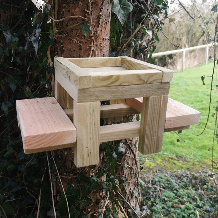 Wildlife and Birdcare Squirrel Picnic Table- Sammy