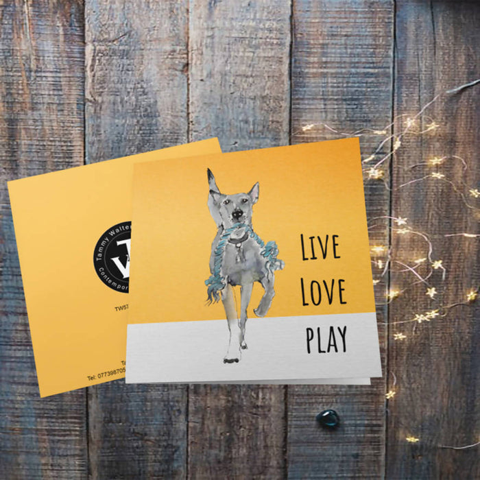 Live Love Play Greetings Card