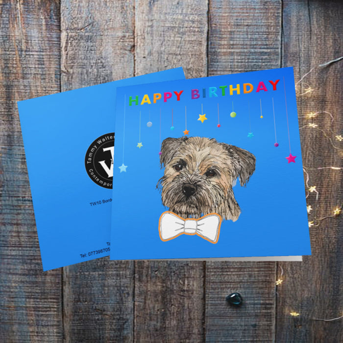 Border Terrier Birthday Boy Greeting Card