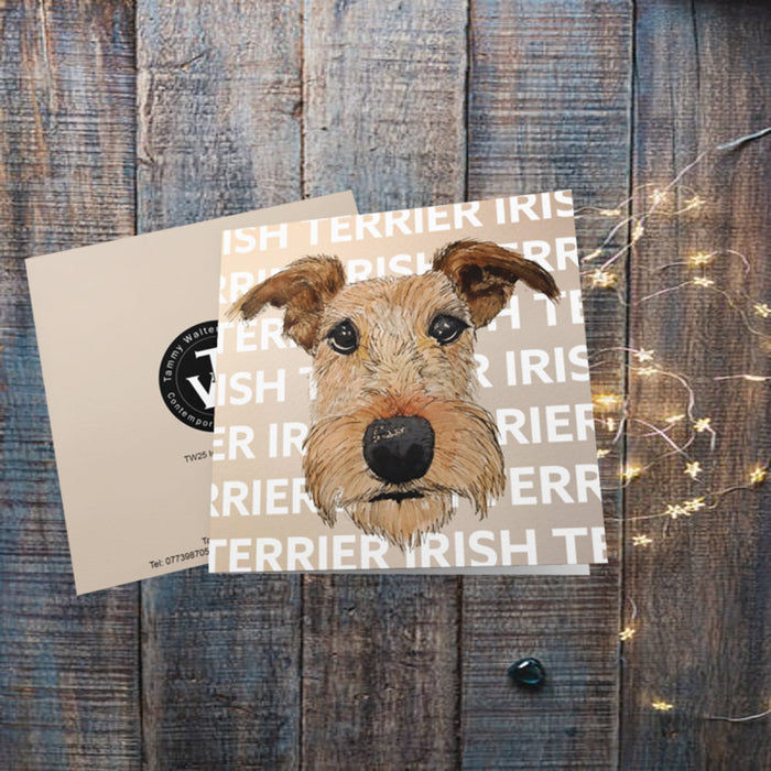 Irish Terrier Word Design Greeting Card