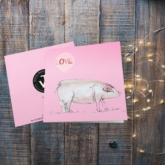 Pig Love Greeting Card