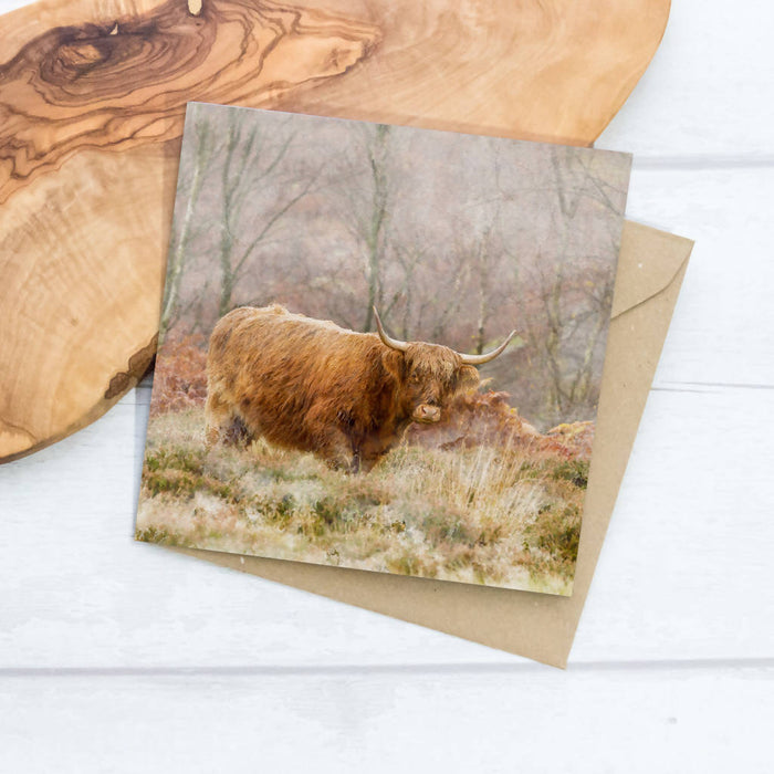 Highland Cow and Autumn Days Greeting Card