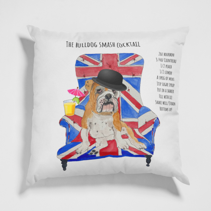 The Bulldog Smash Cocktail Cushion