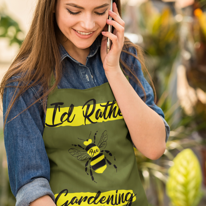I’d rather Bee Gardening Apron