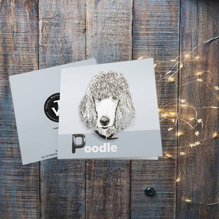 P for Poodle Greeting Card