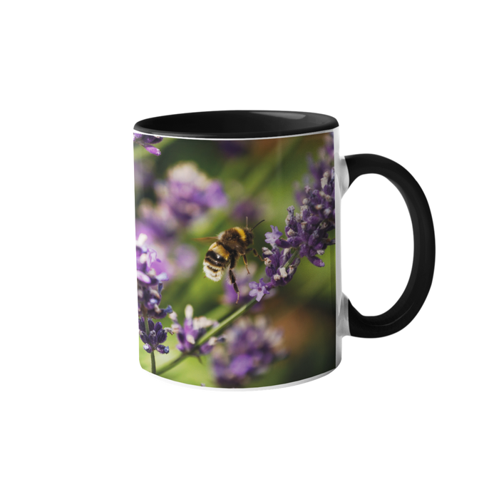 Jane Stanley's Bumble on Lavender Mugs