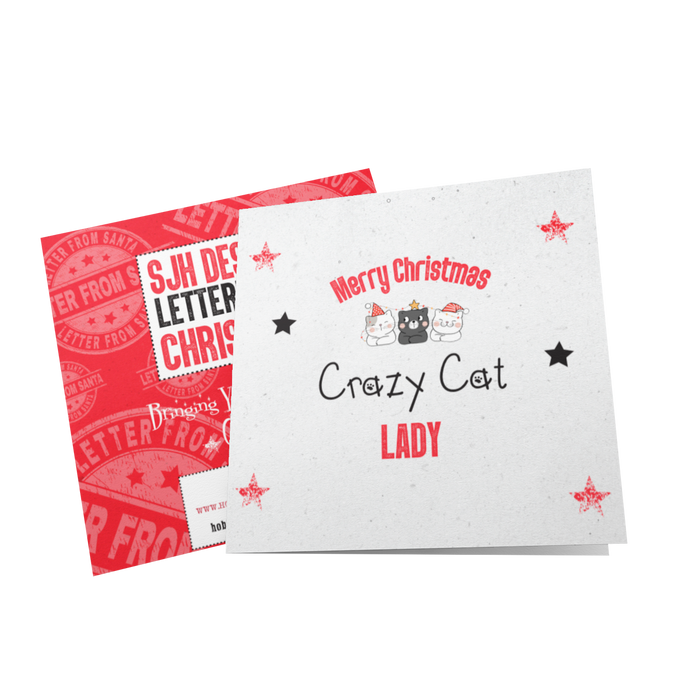 SJH Christmas Card Crazy Cat Lady