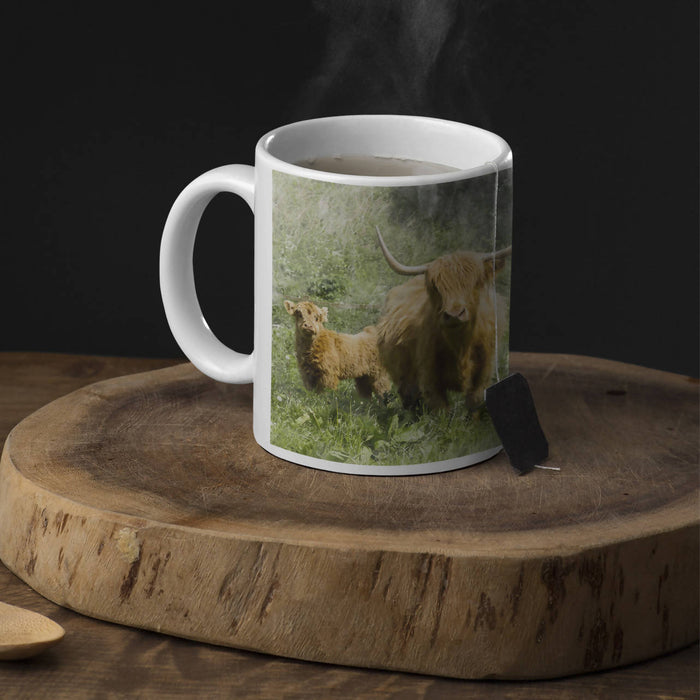 Highland Cow and Calf Mug